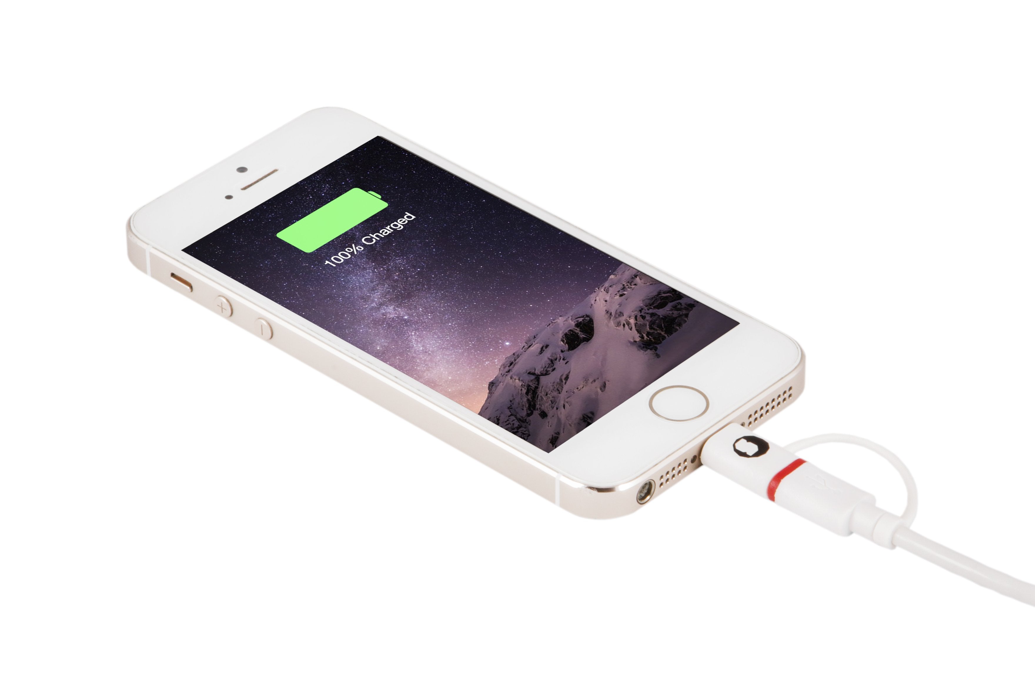 Cable Lightning Combo  Microusb + Lightning Silver Ht 1.5m Blanco 93640