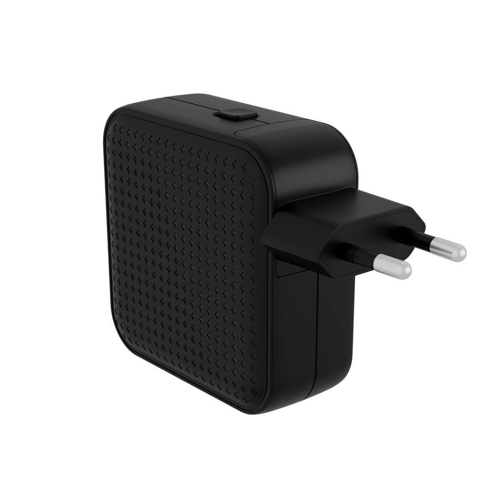Catgador Targus Hyperjuice Gan 70 Vatios Power Delivery 3.0 + Pps Quick Charge 3.0 3 Conectores De Salida (2 Usb-C Usb) Negro