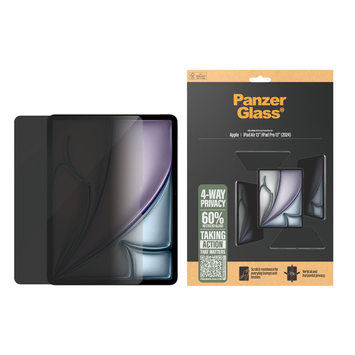 Panzerglass 4-Way Privacy Screen Protector Ipad Air 13 / 13 Pro