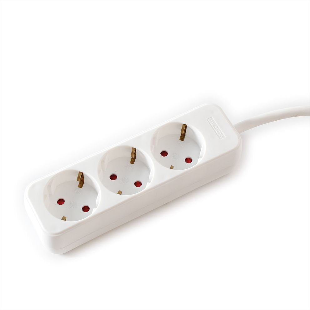 Value 3-Fach Steckdosenleiste Ohne Schalter, Wei, 3 M