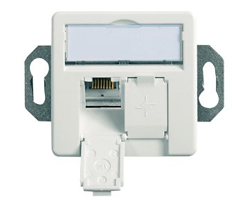 Telegärtner 100022957 Toma De Corriente 2 X Rj-45 Blanco