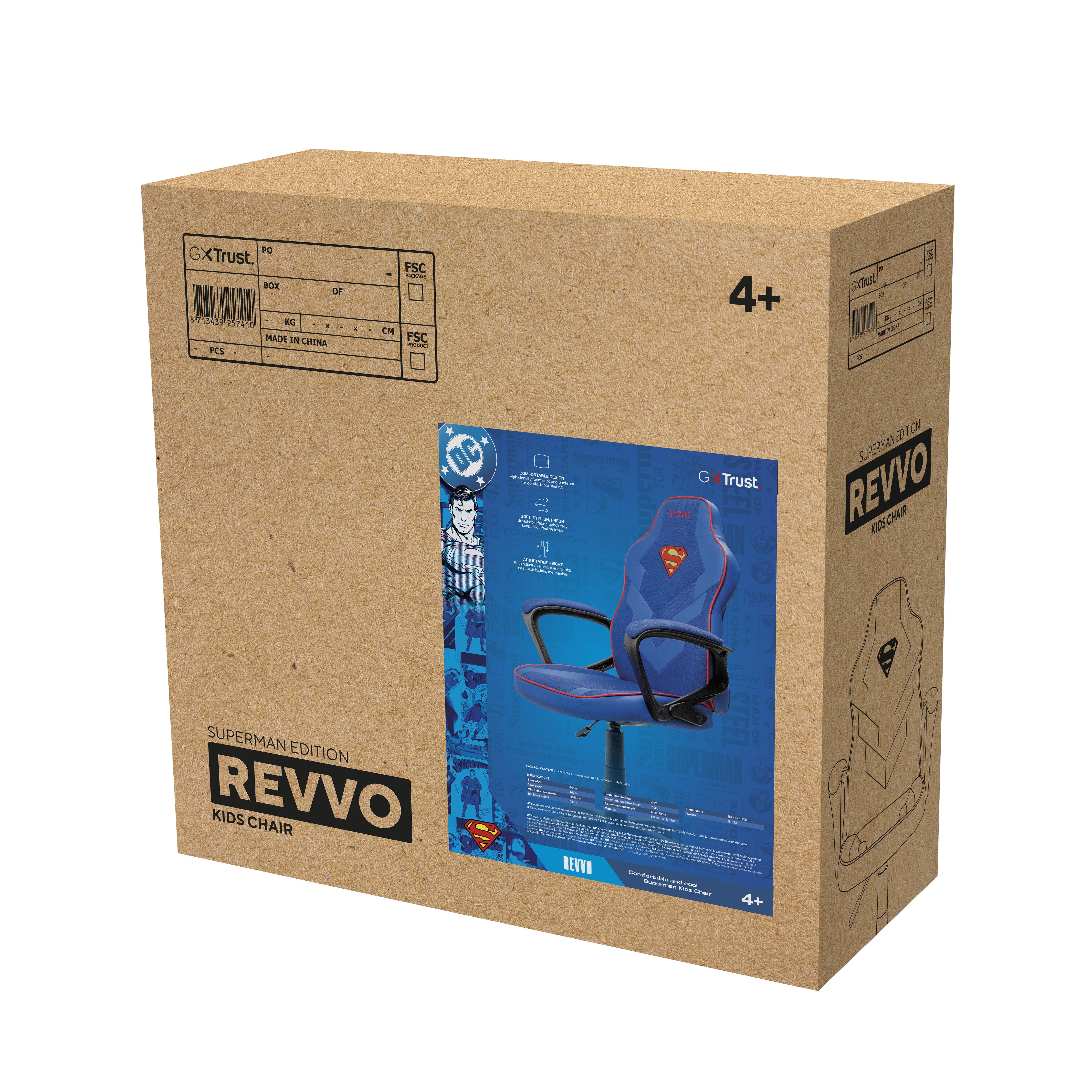EAN 8713439257410 - Trust GXT 703SM Revvo Silla para videojuegos universal Azul, Rojo imagen 5