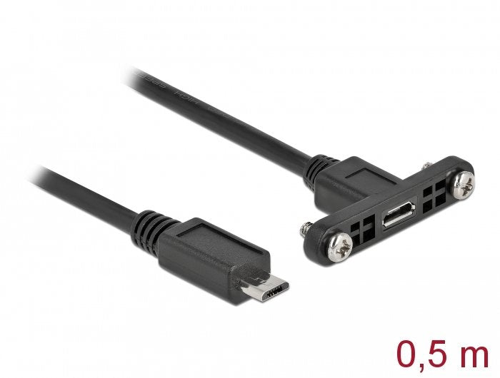 Delock Cable Usb 2.0 Micro-B Hembra Usb 2.0 Micro-B Macho 0.5 M