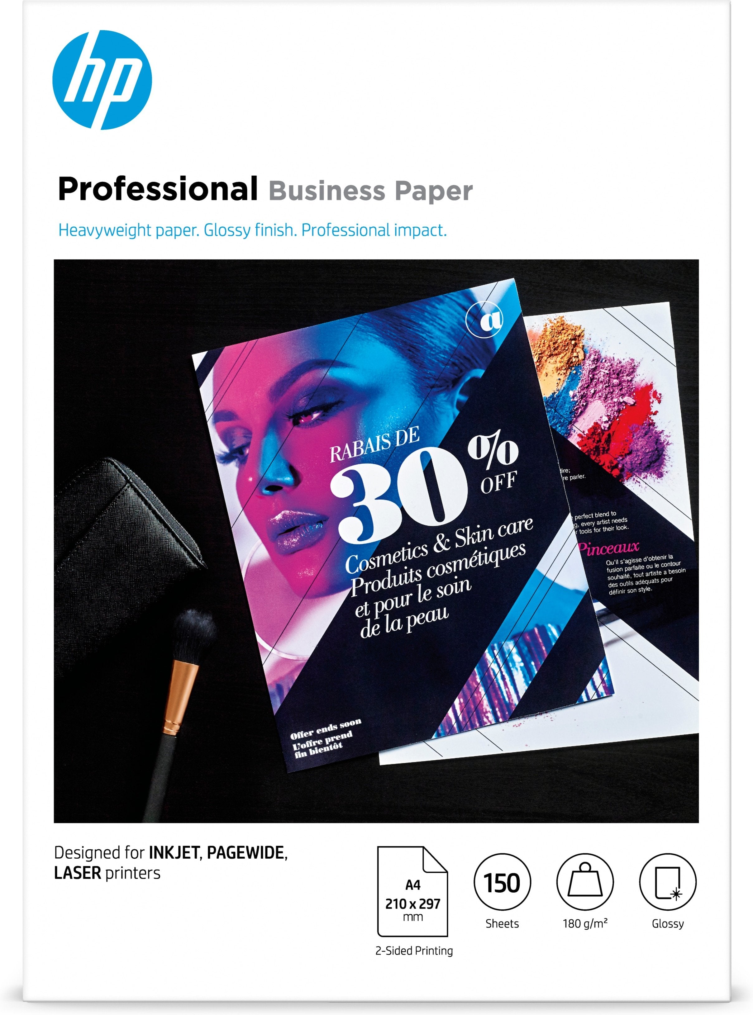 Hp Papel Profesional Glossybiz Gls 180g A4 150h Fsc
