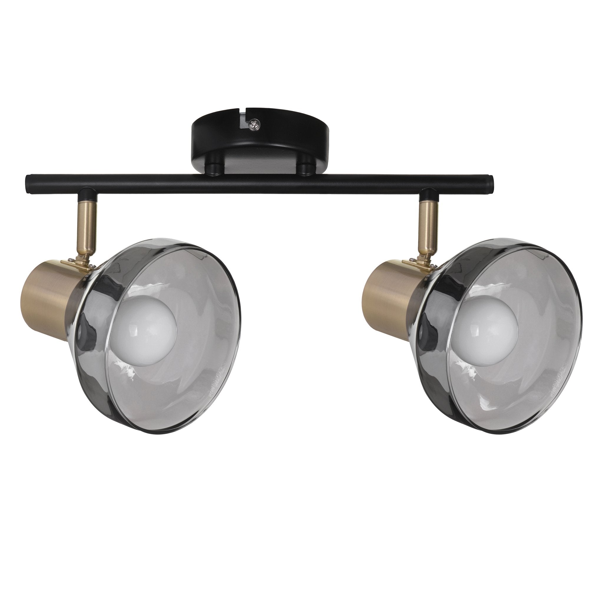 Activejet Lisa Plafón Doble Negro Y Dorado E14 Aplique Para Salón
