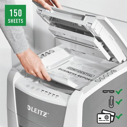 EAN 4002432124107 - Leitz 80130000 triturador de papel Corte cruzado 22 cm Gris, Blanco imagen 7