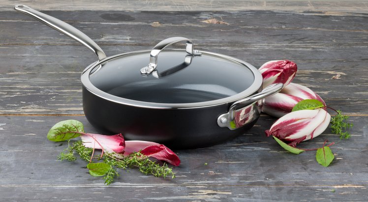 Greenpan Barcelona Pro Sauté Pan 24cm Black