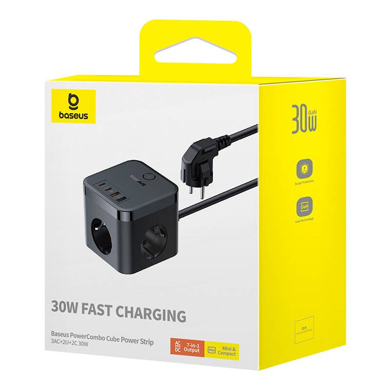 Regleta Baseus Powercombo Universal Interior Negro