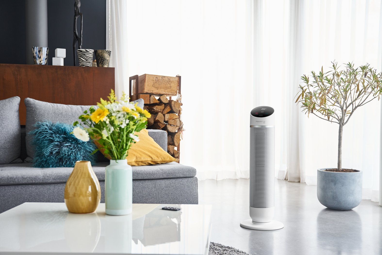 Calefactor  Rowenta Silent Comfort Hq8120 Eléctrico Interior Plata 2400 W Ventilador Eléctrico