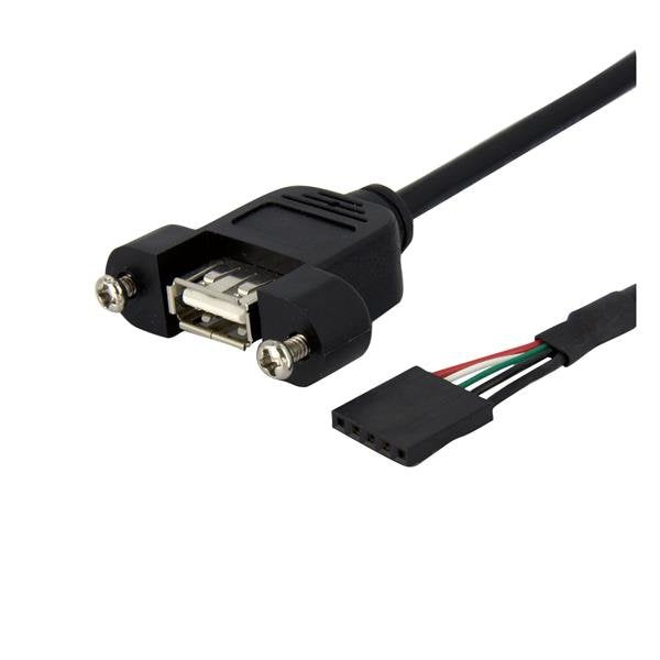 EAN 0065030835428 - StarTech.com 30 cm Inbouwpaneel USB Kabel - USB A naar Moederbord Aansluitkabel F/F cable USB 0,3 m Negro imagen 1