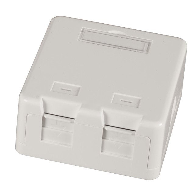 Verteilerbox Aufputz, 2-Port, Staubschutz Selbstschlieend
