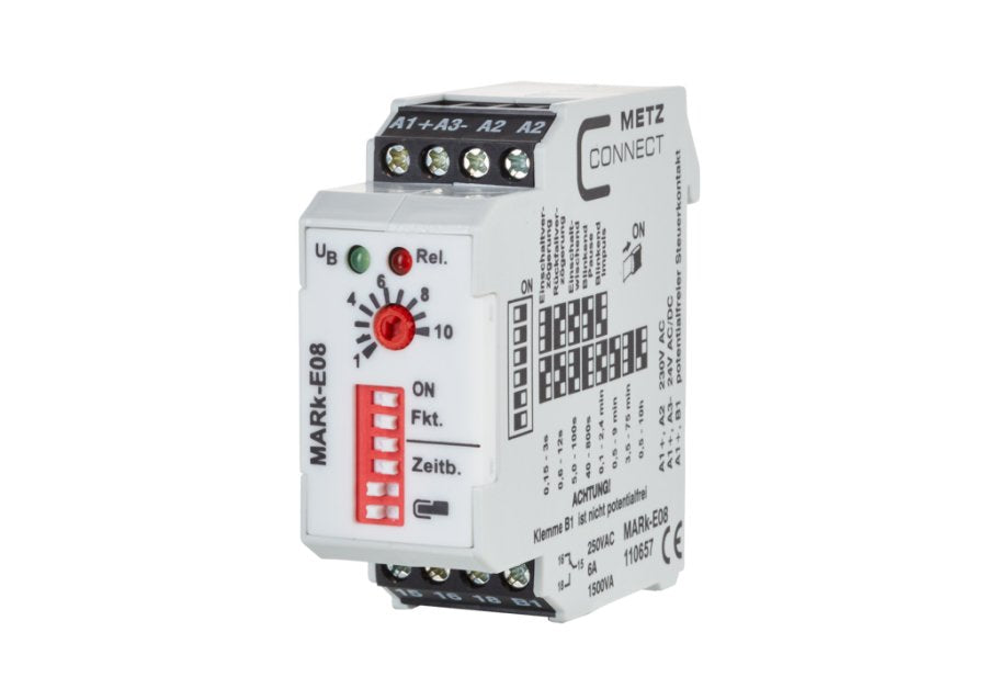 Metz Connect Mark-E08 230v Ac 24v Ac Dc Relé Temporizado