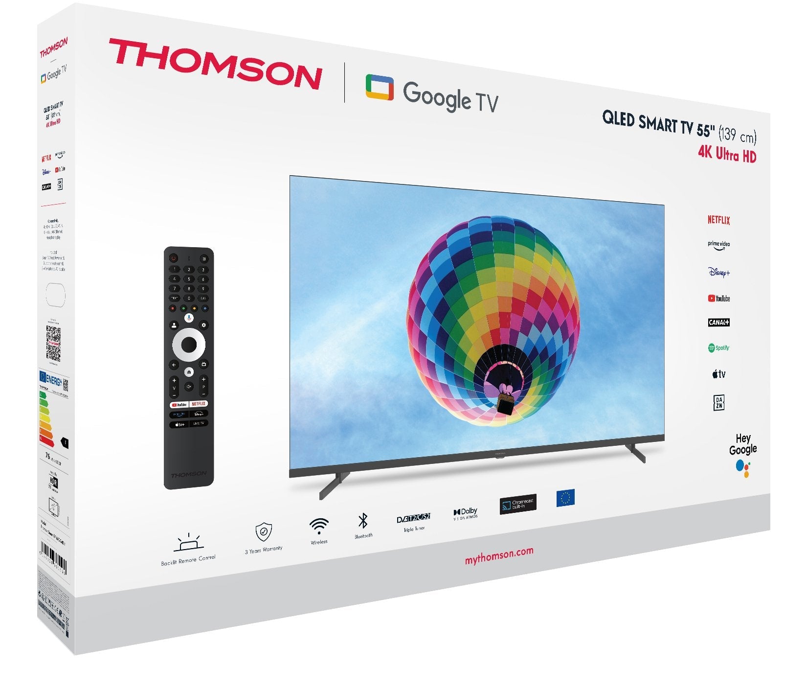 Thom - Thomson Google Tv 55" Qled Side Feet