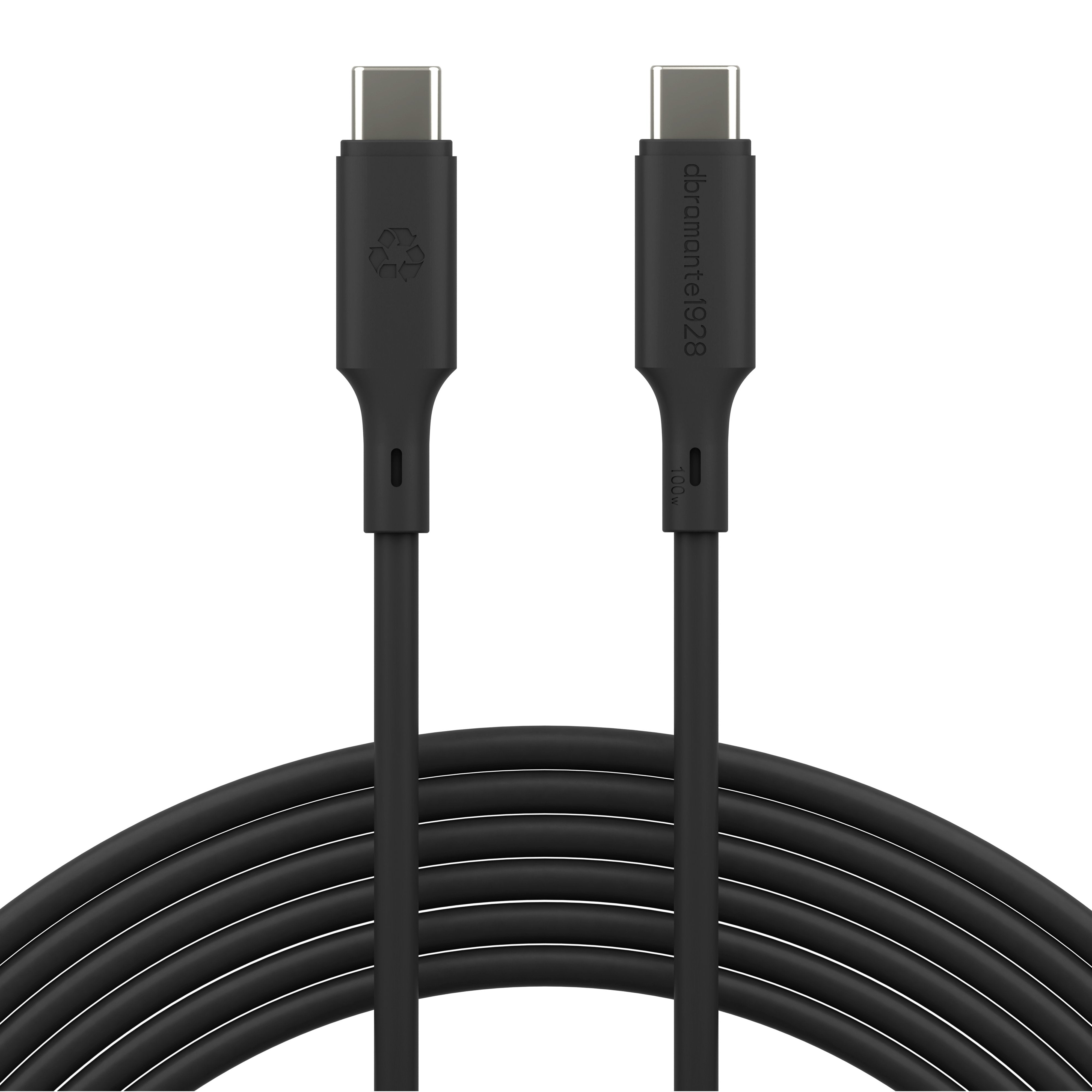 Dbramante1928 It - Usb-Cable - 24 Pin Usb-C (M) Zu 24 Pin Usb-C (M) - 3 M - Usb-Stromversorgung (100 W) - Schwarz