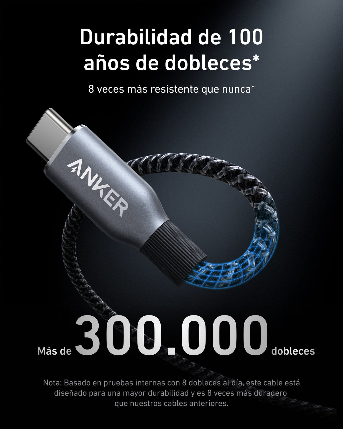 Cable Anker Prime Usb-C To Usb-C Cable (6ft 240w Upcycled-Braided)