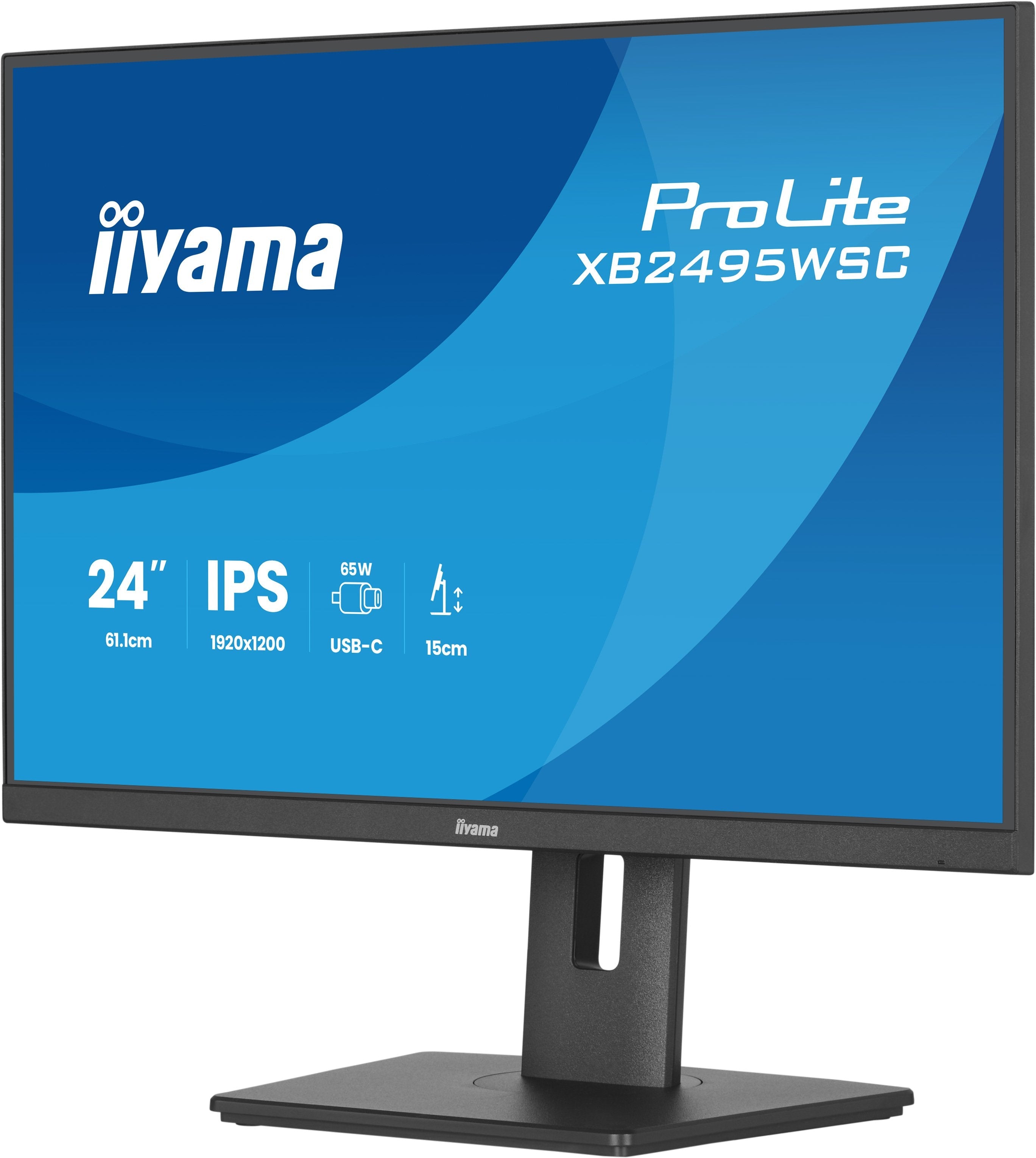 Iiyama Prolite Xb2495wsc-B1 61.1 Cm 24 Pulgadas), Negro (Mate), Wuxga, Ips, Hdmi, Usb-C, Usb-Hub, 100hz Panel) Xb2495wsc-B1