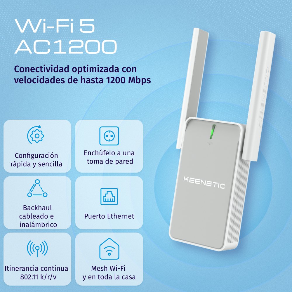 EAN 4897082922100 - Keenetic Buddy 6 (KN-3411) Repetidor de red Blanco, Gris 1000 Mbit/s imagen 2