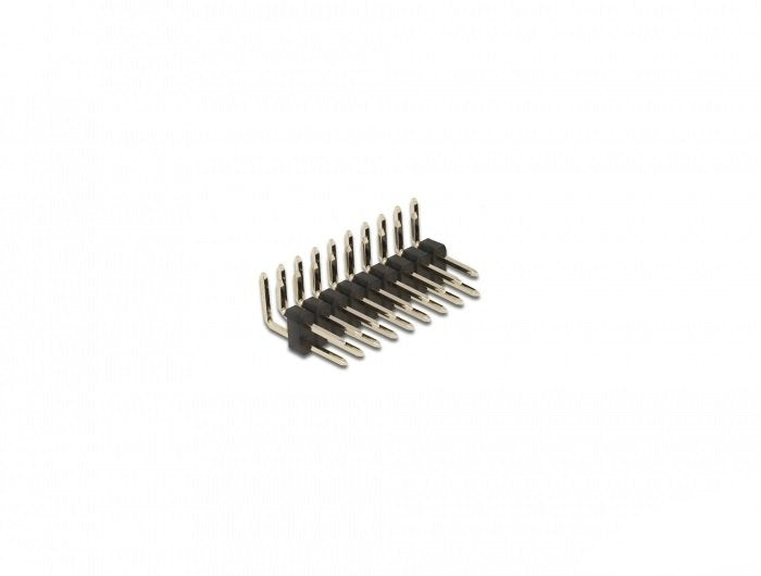 Delock Conector De 10 Pines, Paso 2,54 Mm, 2 Filas, Acodado, 5 Piezas