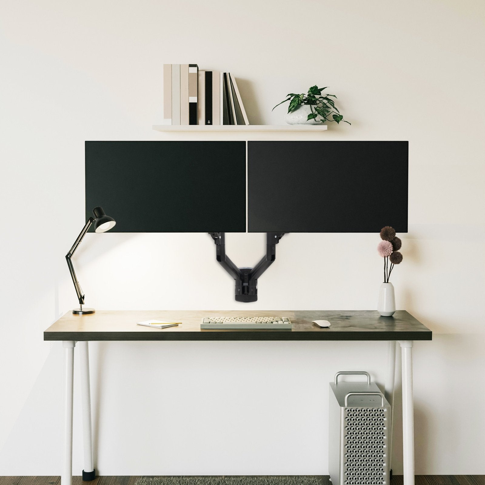 Soporte Pared Tooq Pant. Gira Incli 2 Brazos 13-34 Negr