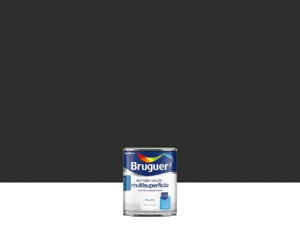 Esmalte Acrylico Multisuperficie Brillante Negro 0,250l 5160658 Bruguer