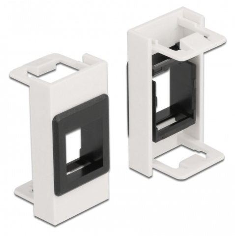 Easy 45 Modul Keystone Halterung 22,5 X 45 Mm, Weiss   Schwarz