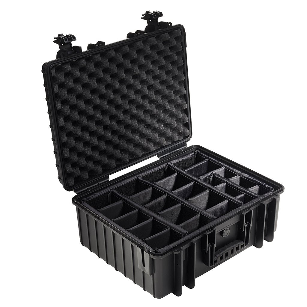 B & W Outdoor Case Type 6000 Inserto De Partición Acolchado Negro