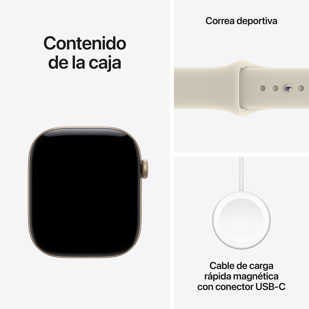 Apple Watch Series 12 (2026) Gps 46mm Caja De Aluminio Dorado Claro Correa Deportiva Arena Talla S M Siri Ai