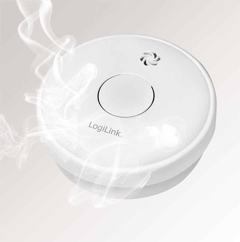 Detector De Humo Logilink Batería Reemplazable 9v Blanco
