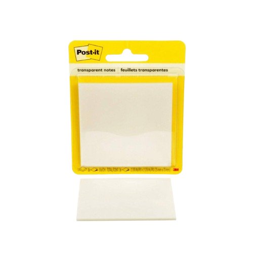 Post-It Bloc De 36 Notas Transparentes - Forma Cuadrada - 73x73mm - Transparente