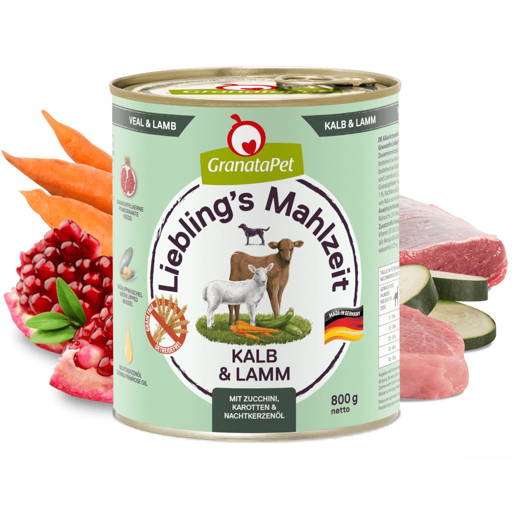 Granatapet Liebling'S Mahlzeit Veal And Lamb - Comida Húmeda Para Perros - 800g