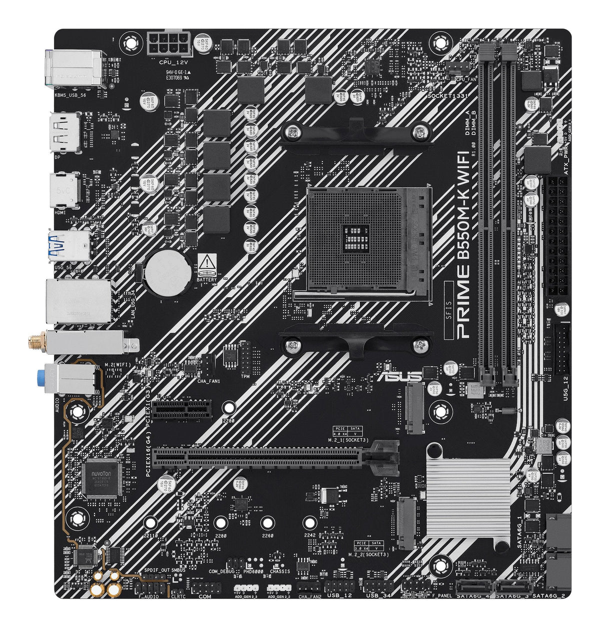 Placa Base Asus Prime B550m-K Wi-Fi Amd,Am4,Ddr4,Mat