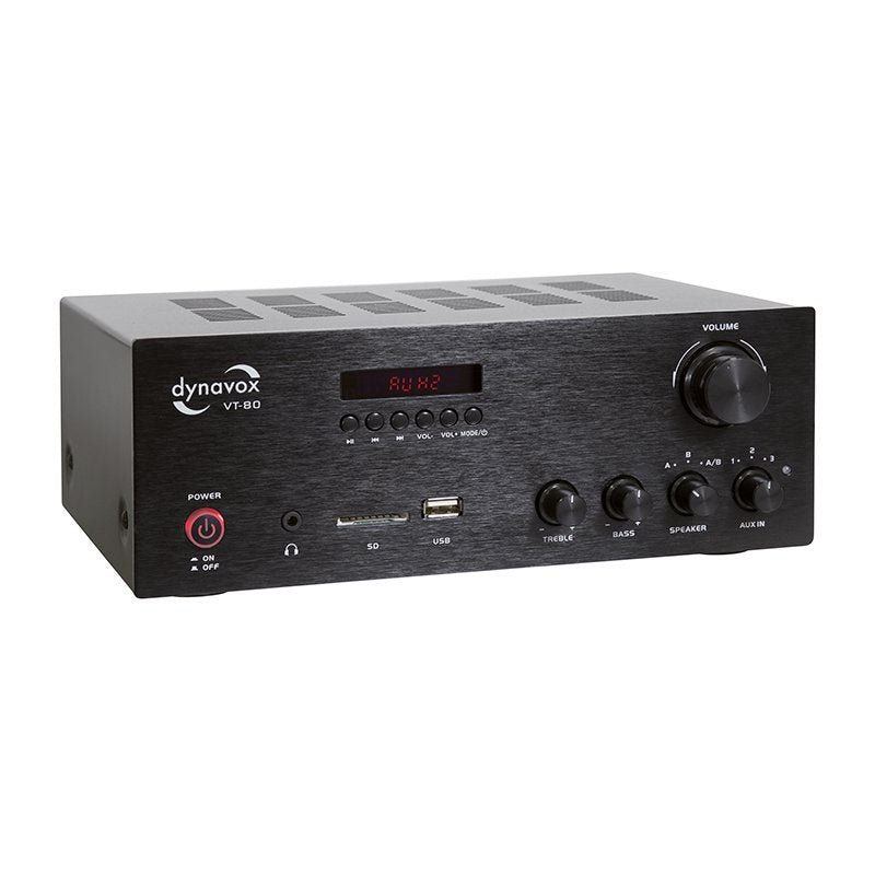 Dynavox Vt-80 Stereo-Amplificador 2 X Negro Bluetooth Usb - Hifi-Vorverstärker