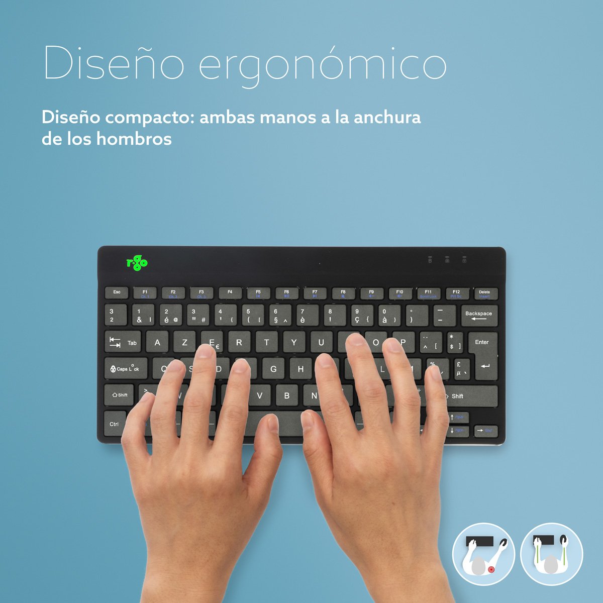 EAN 8719274491972 - R-Go Tools RGOCOBEWLBL teclado Oficina Belga imagen 9