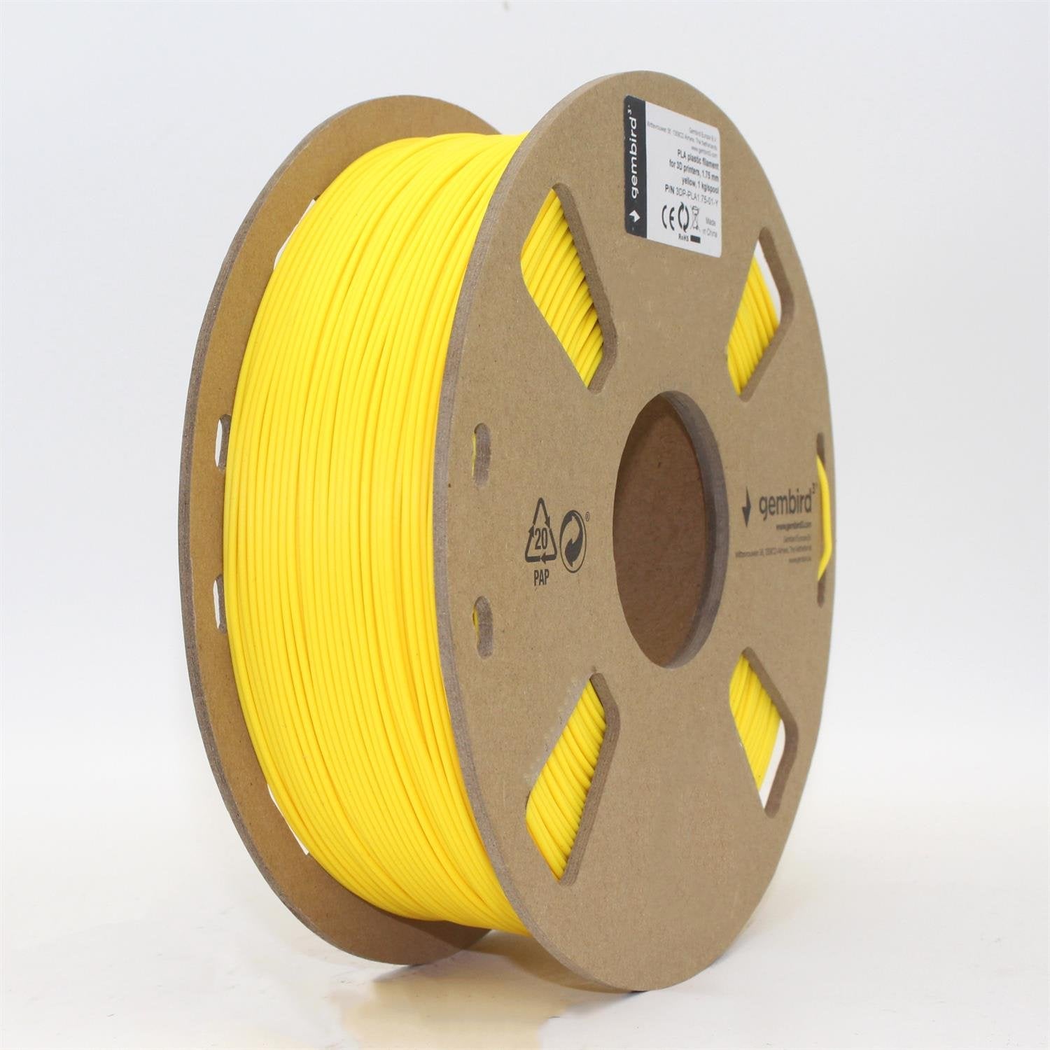 EAN 8716309088596 - Gembird 3DP-PLA1.75-01-Y material de impresión 3d Ácido poliláctico (PLA) Amarillo 1,4 kg imagen 2