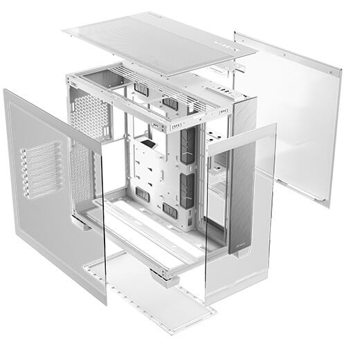 Torre Pc  E-Atx C8 Aluminum Blanco Antec E-Atx/ Int:2x3.5,4x2.5/ 2xusb3.0, 1xusb-C/ Audio In/Out / Cristal Templado/ Panel Frontal De Aluminio Blanco