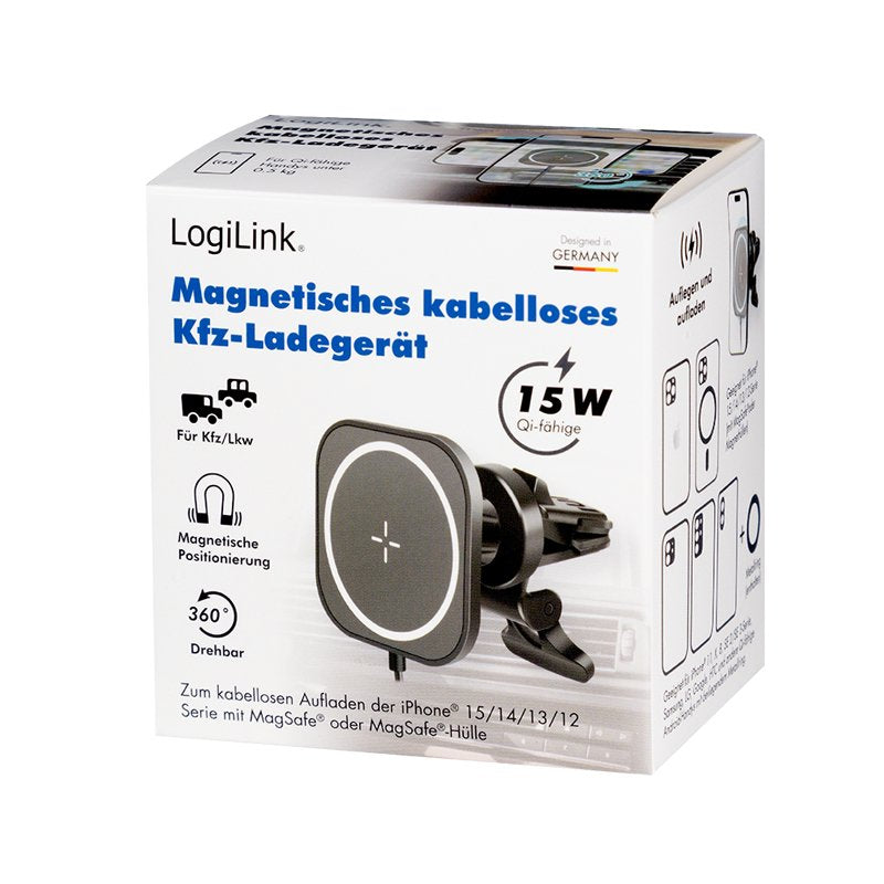Logilink Car Charger Magnetische Kfz-Smartphonehalterung