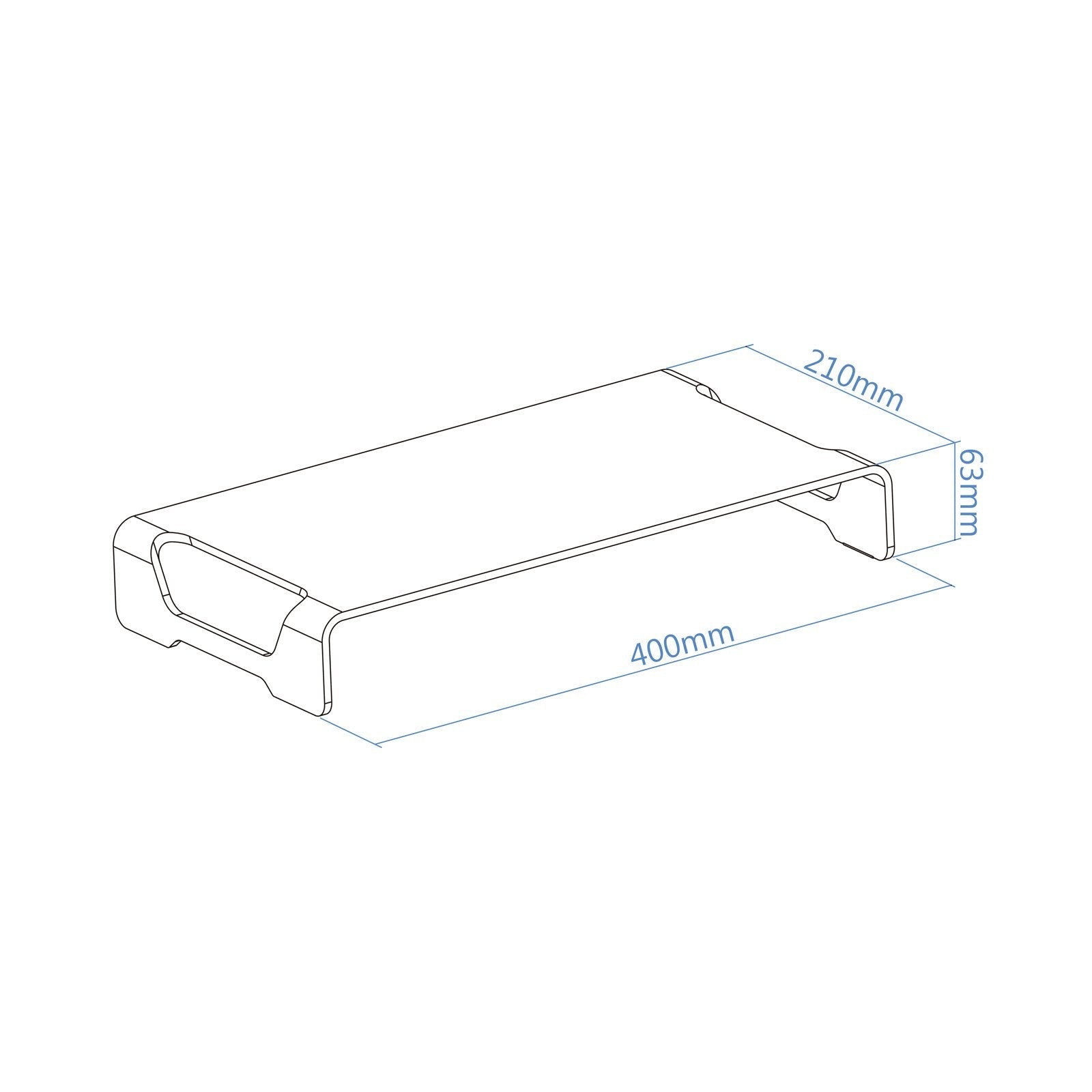 Tooq Soporte Elevador Para Monitor O Portatil Hasta 13" - Peso Max. 20kg - Aluminio