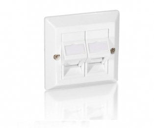 Equip Caja Empotrar + Placa Frontal 2 Keymone 45° Ral 9010