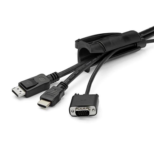 Startech.Manga De 2,5m En Espiral Para Gestión De Cableado Con Diámetro De 45mm Negro