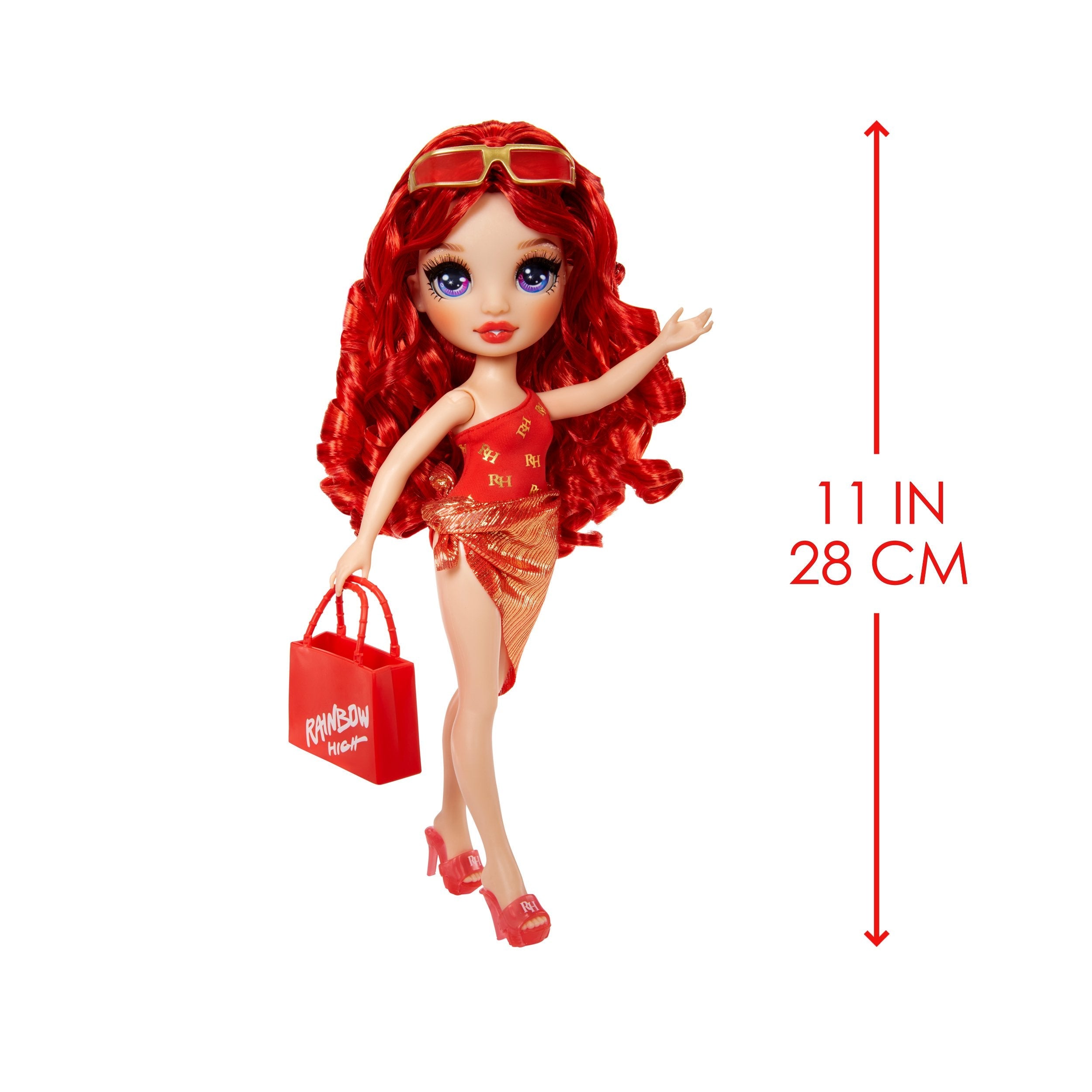 Muñeca  Mga Entertainment Rainbow High Swim & Style - Ruby Rojo, 507277-Euc