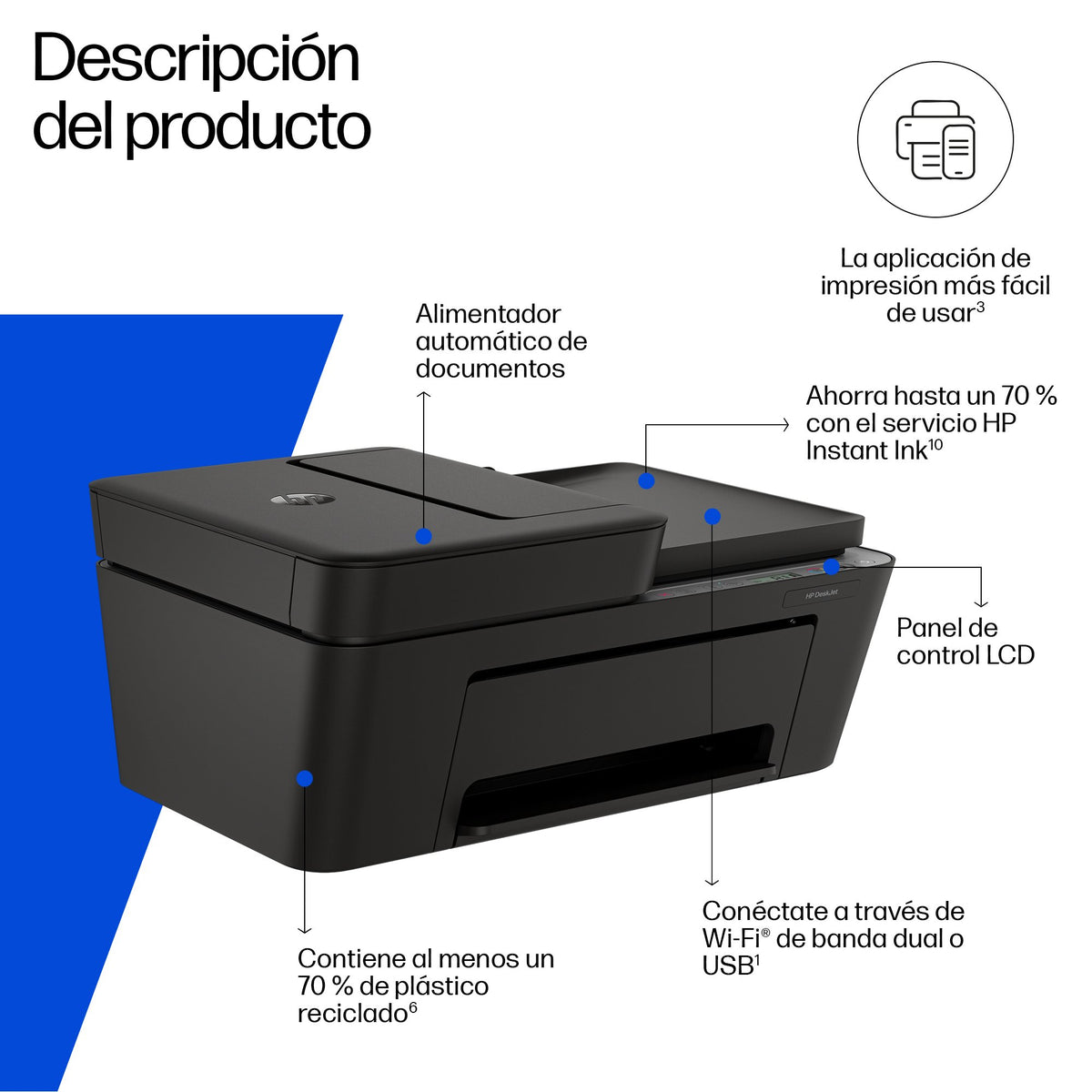 EAN 0198701680222 - HP DeskJet 4320 Inyección de tinta térmica A4 4800 x 1200 DPI 8,5 ppm Wifi imagen 5