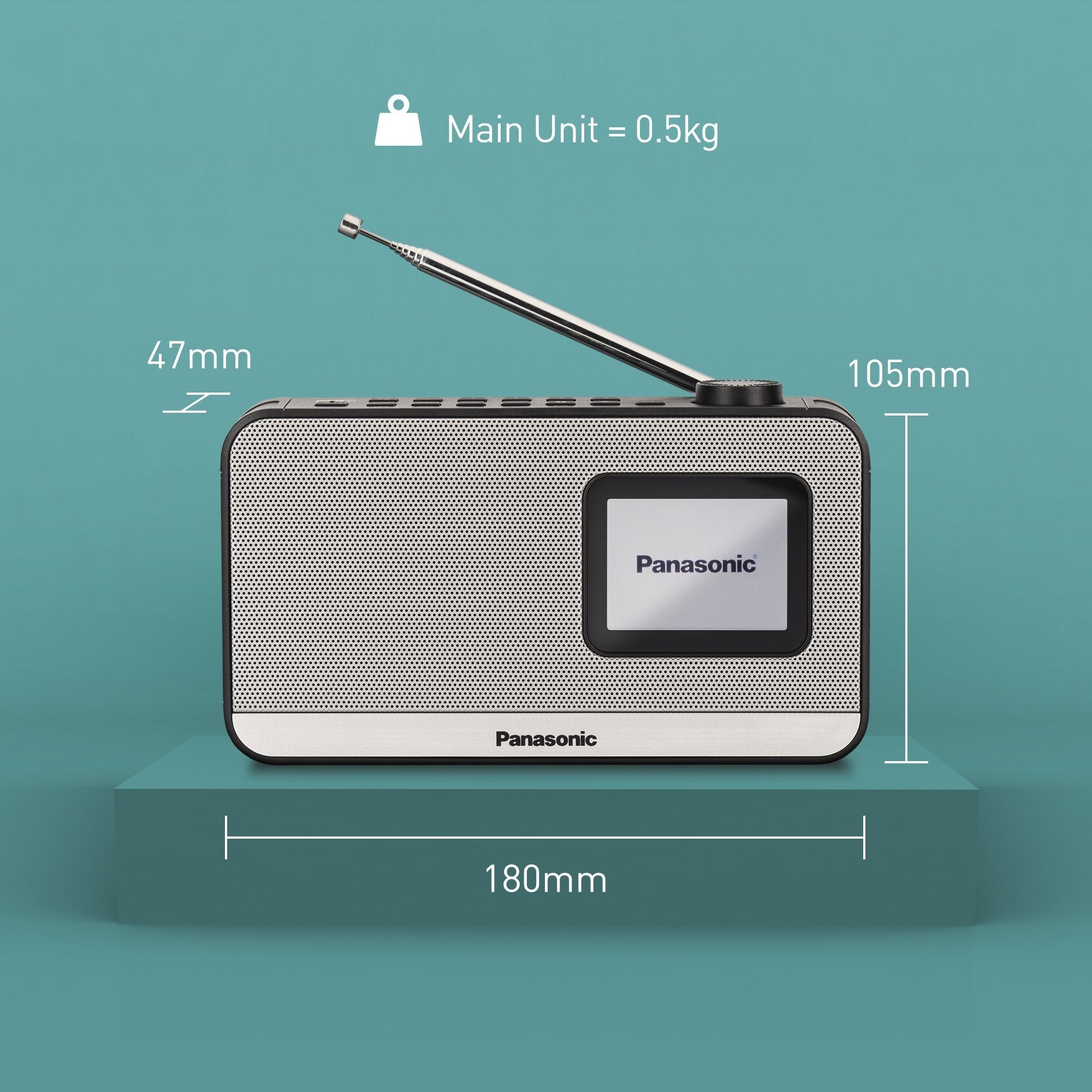 Radio Digital Port. Dab+/Fm 1w Cons Color Negro