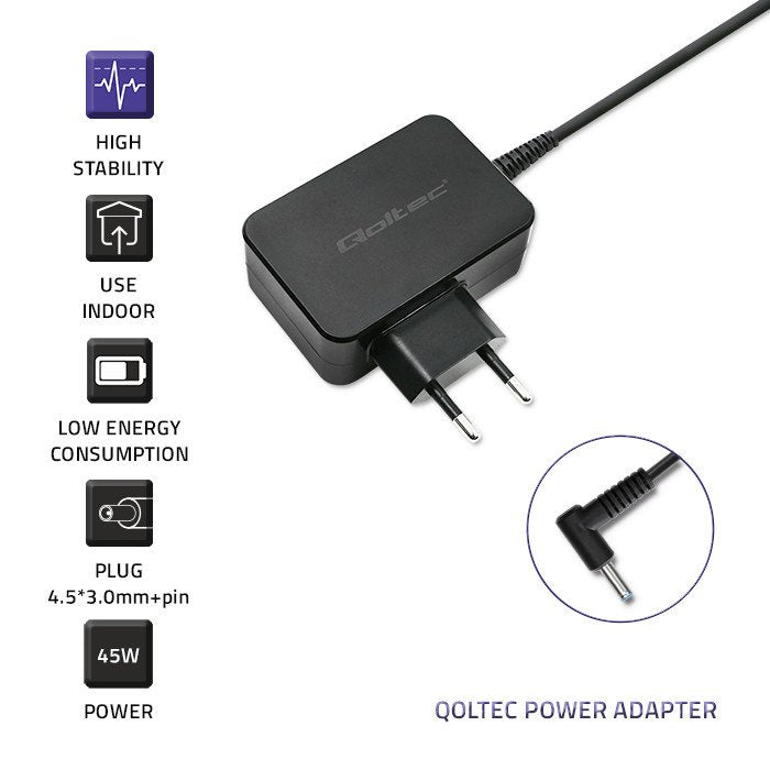 EAN 5901878510262 - Qoltec 51026 adaptador e inversor de corriente Interior / exterior 65 W Negro imagen 3