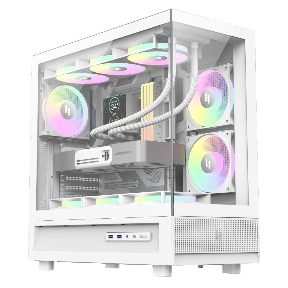 EAN 6931858712125 - GameMax NEX C51 WH carcasa de ordenador Blanco imagen 4
