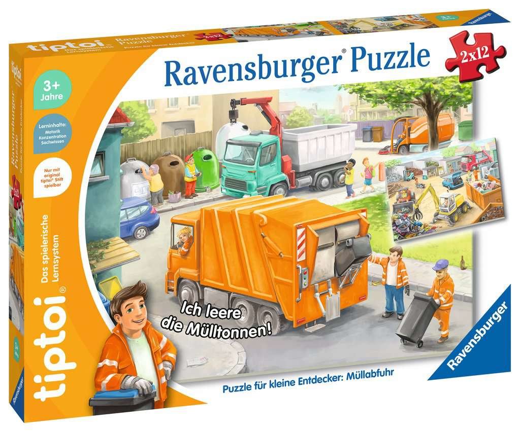 Ravensburger Tiptoi Puzzle Pequeños Exploradores: Triturador De Basura