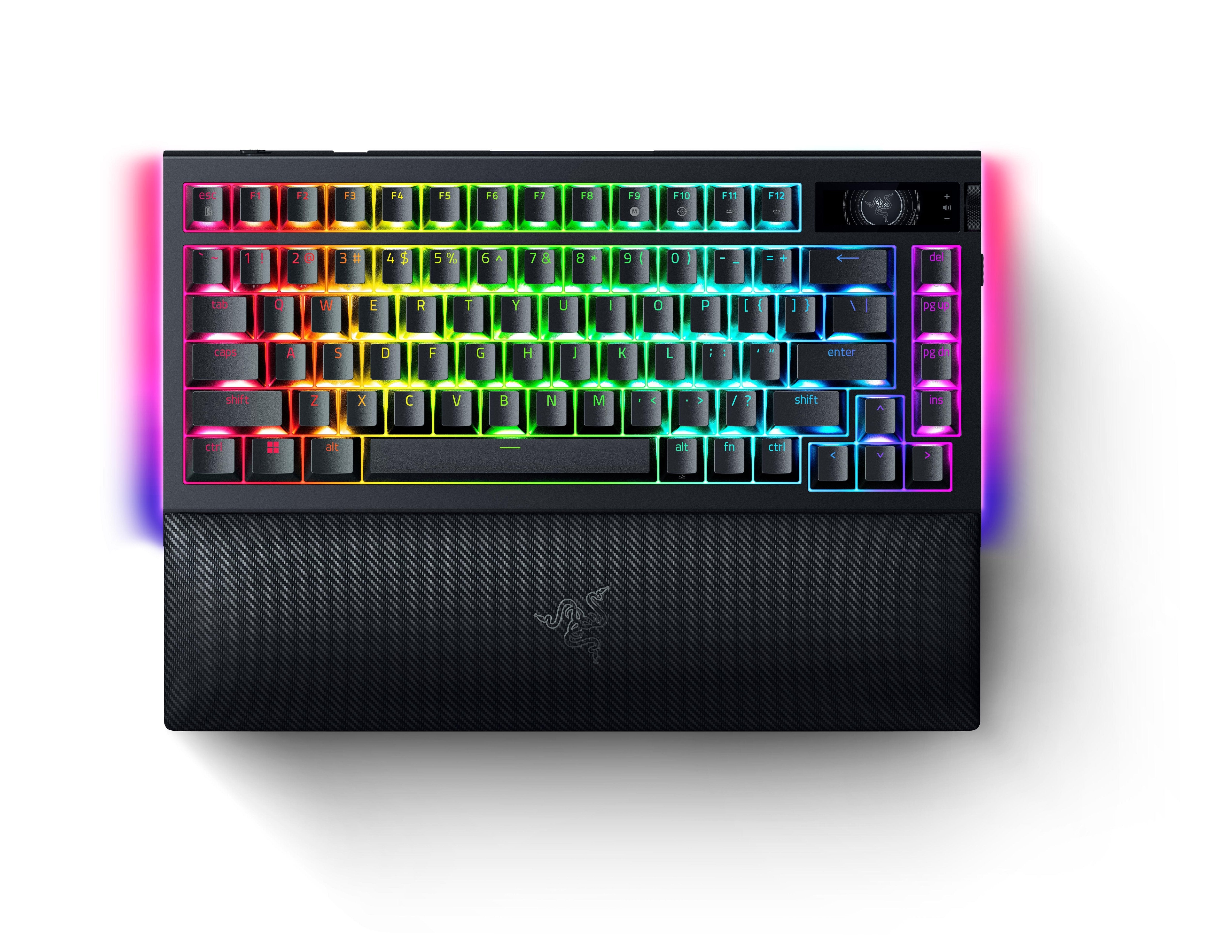 Razer Blackwidow V4 Pro 75% Mechanical Gaming Keyboard, Us Layout, Wireless, Black