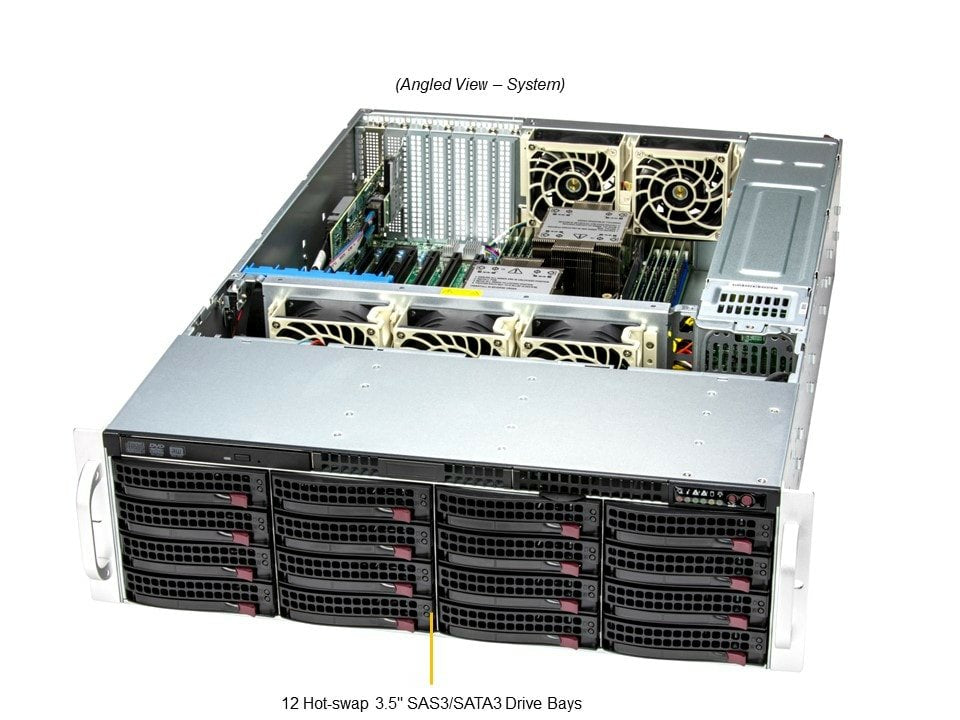 Server 3u 1x4510s 2x32gb 10x16/Ssg-631e-E1cr16h Supermicro