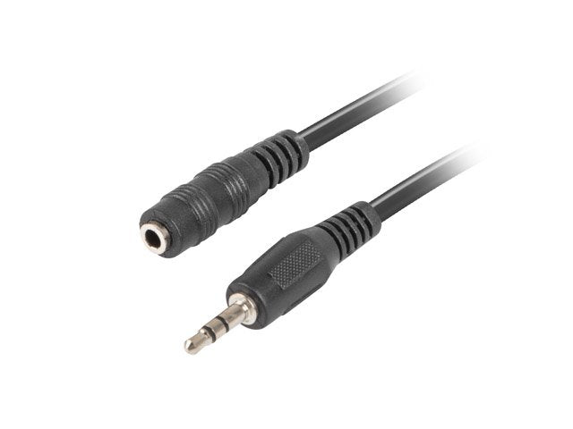 Lanberg Cable Estereo Ca-Mjfj-10cc-0050-Bk Jack 3.5mm Macho A Jack 3.5mm Hembra,5 Metros