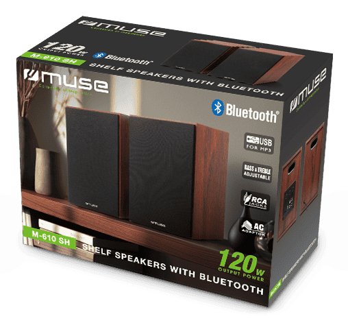EAN 3700460209995 - Muse M-610 SH altavoz De 2 vías Negro, Madera Inalámbrico y alámbrico 120 W imagen 6