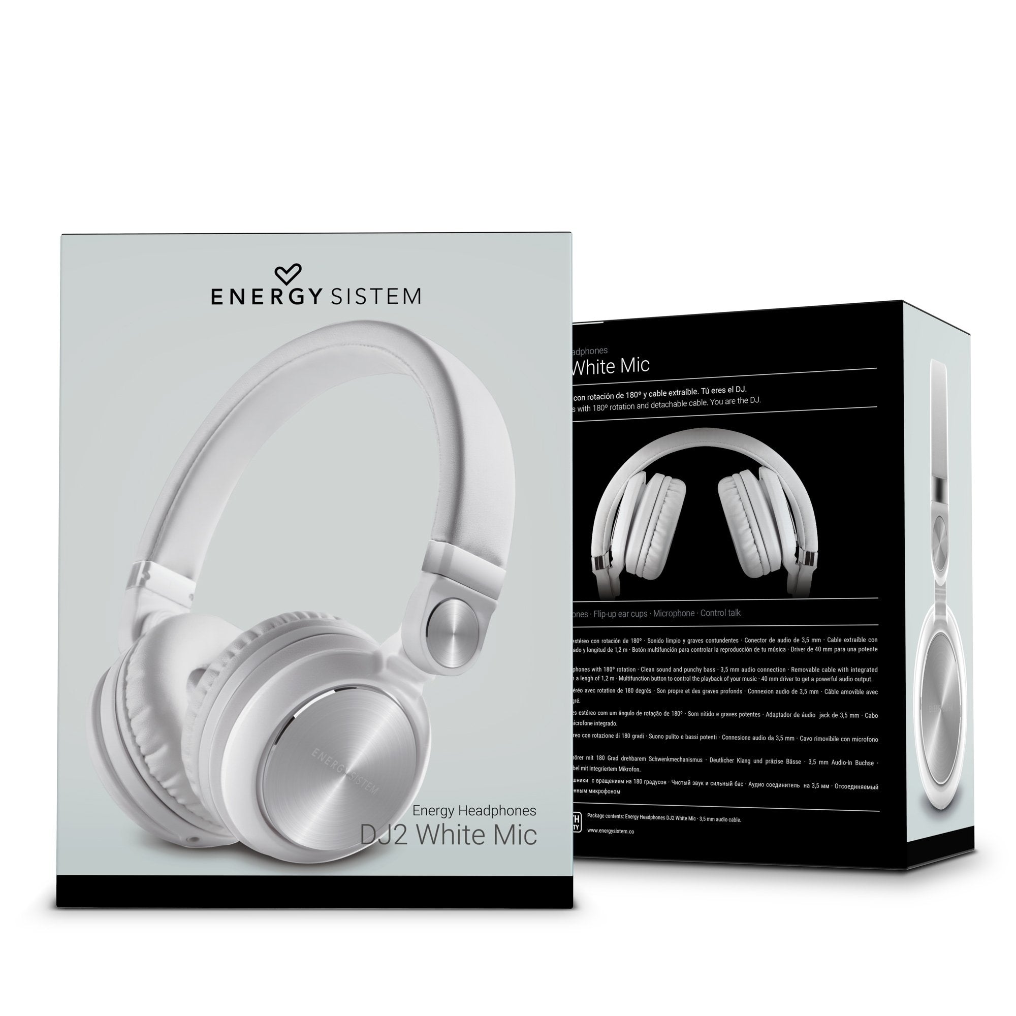 Energy System Auricular Dj2 Microfono Cerrados Ajustables Blanco 426737